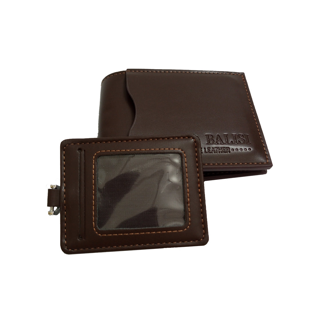 Ultra-Fine PU Leather Wallet with Detachable Card Holder