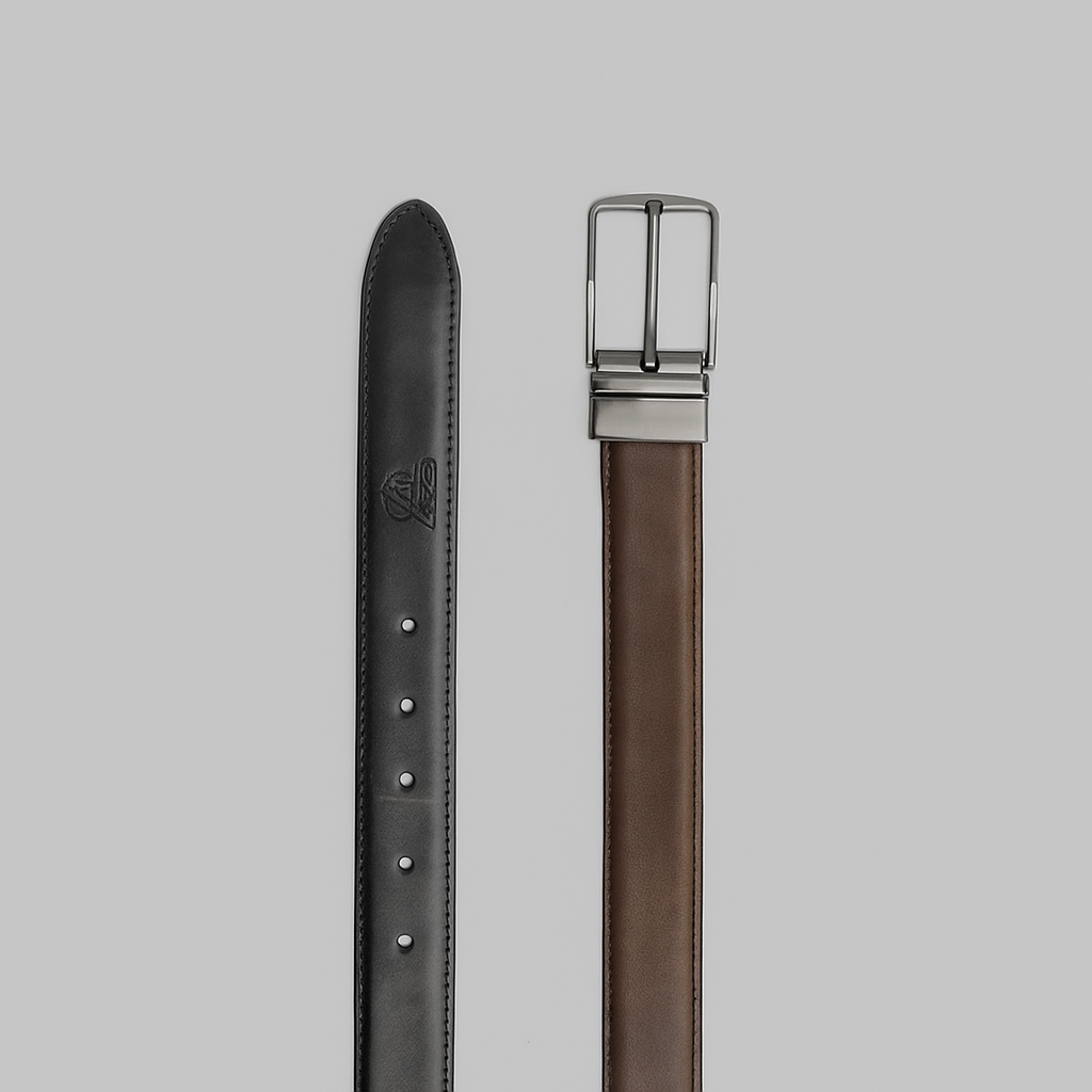Premium Reversible 2-in-1 Belt β Black & Brown - With Free Delivery