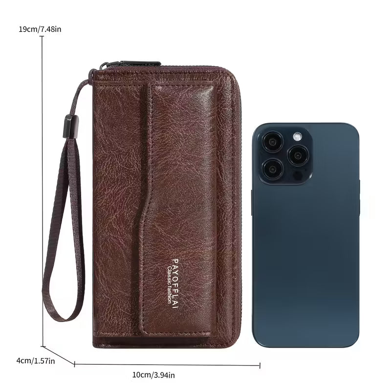 Business Style Long Zipper Wallet – Premium Hand Carry Organizer