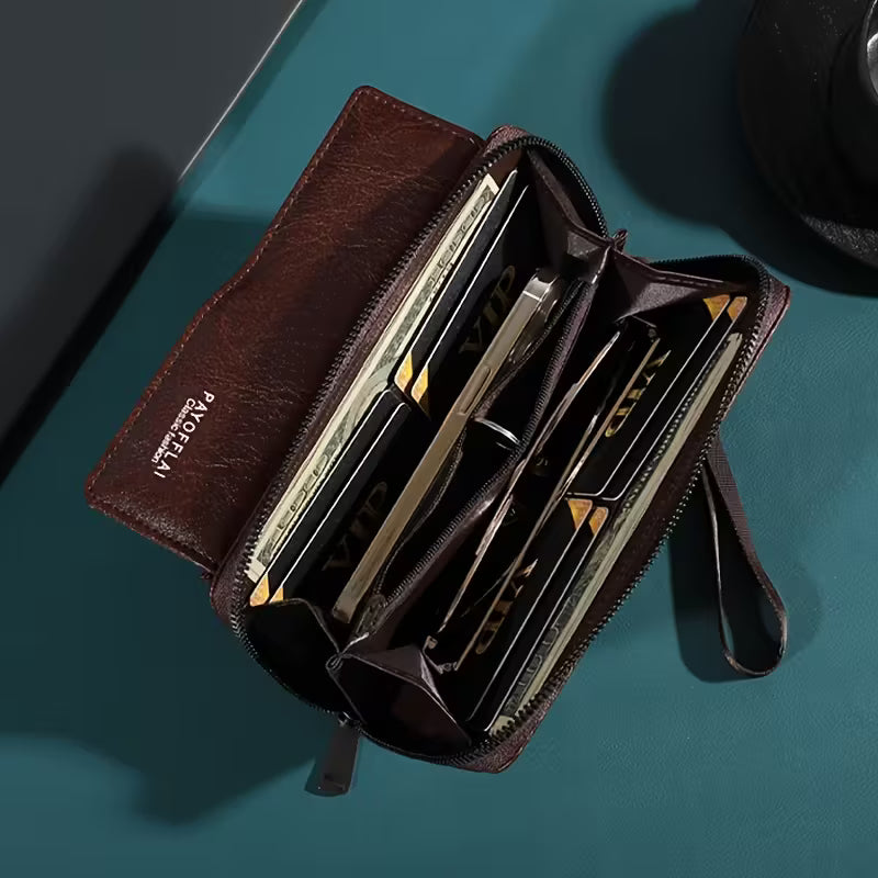Business Style Long Zipper Wallet – Premium Hand Carry Organizer