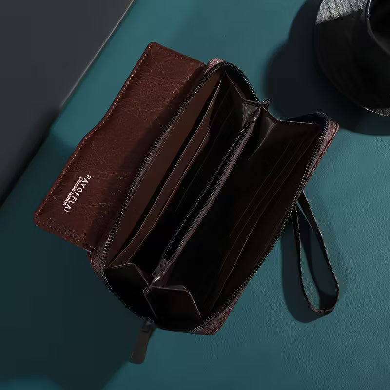 Business Style Long Zipper Wallet – Premium Hand Carry Organizer