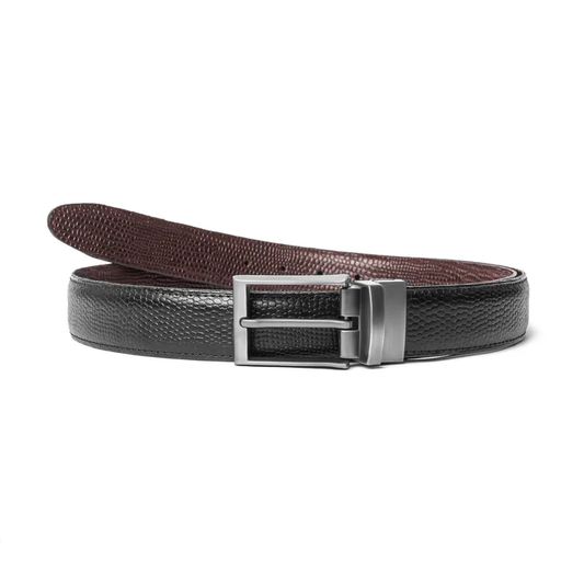 Premium Reversible Belt – Black & Brown Textured Finish - With Free Delivery
