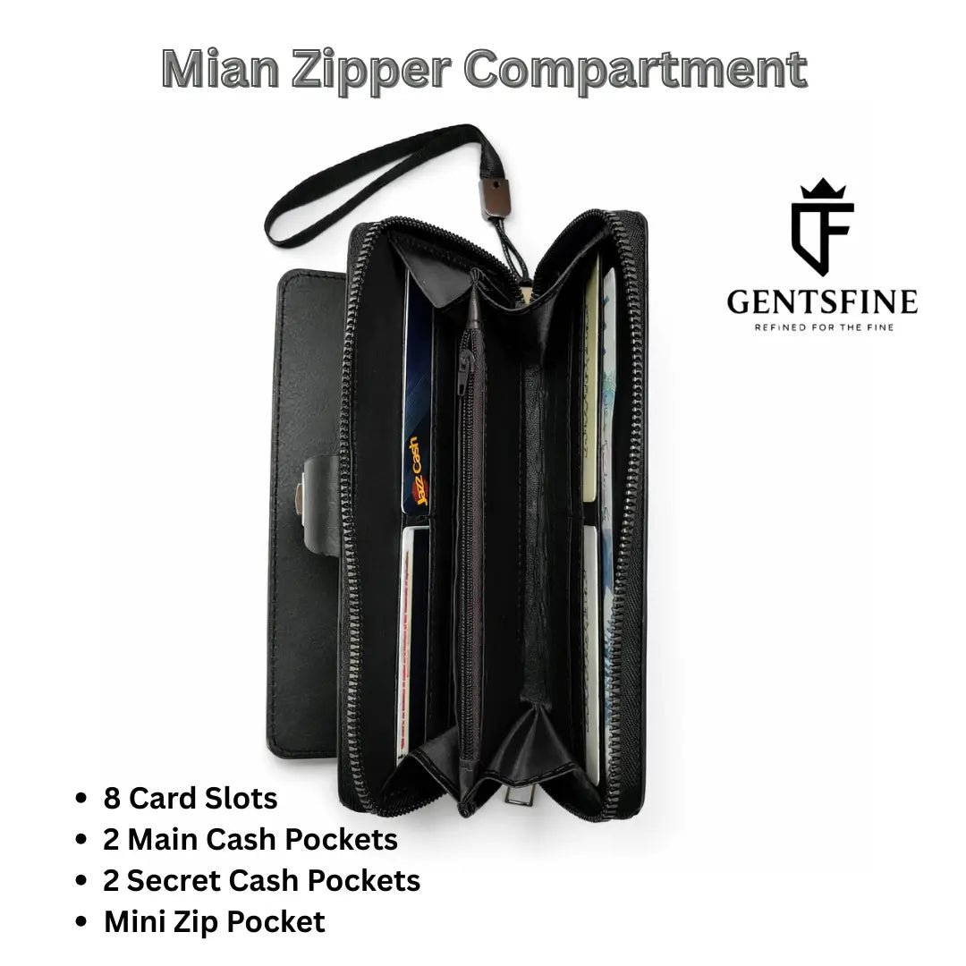 GentsFine Signature Max Wallet – Luxury Unisex Long Wallet