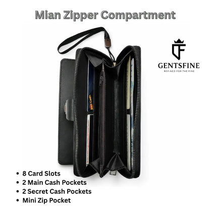 GentsFine Signature Max Wallet – Luxury Unisex Long Wallet