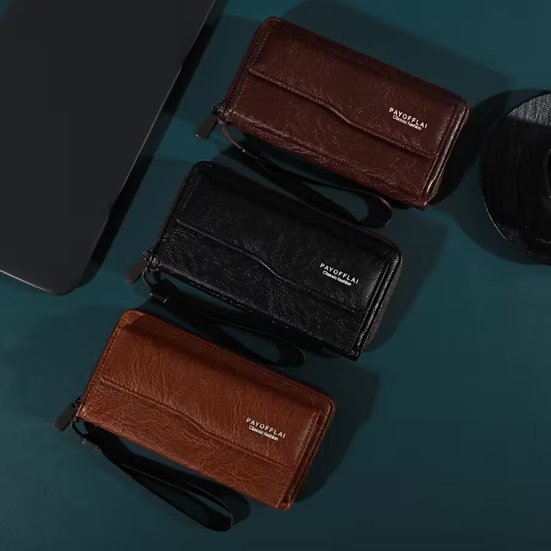 Business Style Long Zipper Wallet – Premium Hand Carry Organizer