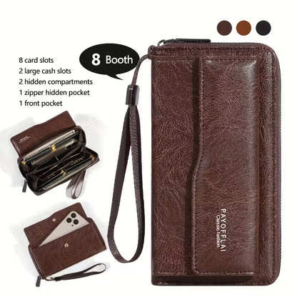 Business Style Long Zipper Wallet – Premium Hand Carry Organizer