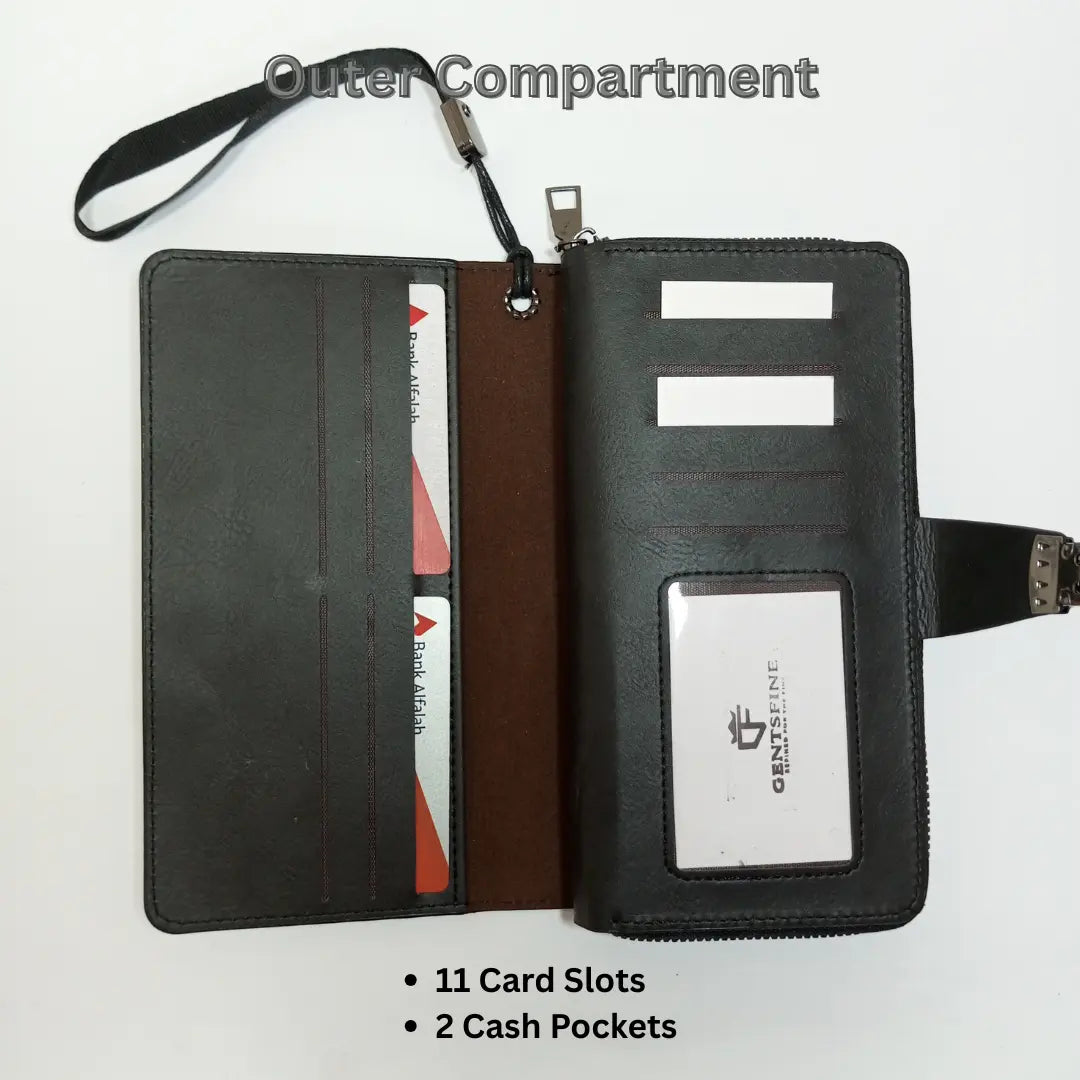 GentsFine Signature Max Wallet – Luxury Unisex Long Wallet